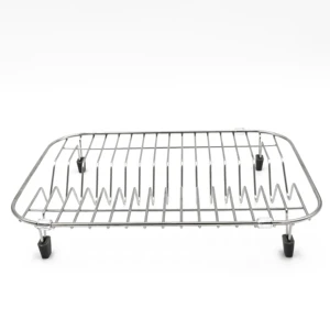 Kitchen 304 Stainless Steel Adjustable Portable Storage Rack Dish Organizer Sink Holder for Plate Drying Cabinet (36x27.5x5.5cm)