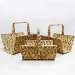 Handwoven Water Hyacinth Multifunctional Nested Baskets Set with Handles From Vietnam for Home Storage & Decor Artex Dong Thap