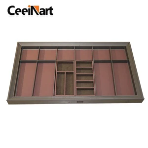 Soft-Close Pull-Out Decorative Storage for Bedroom Wardrobe Jewelry Store Pull-Out Shelving Hardware Series