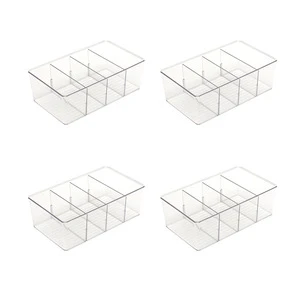 Factory Customized PET Plastic Non-toxic Durable Multifunction LFGB Certified Refrigerator Storage Bins for Jewelry Bedding