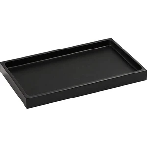 Luxspire Design Resin Vanity Tray Black Dresser Perfume Towel Cosmetic Organizer Storage Tray Serving Tray