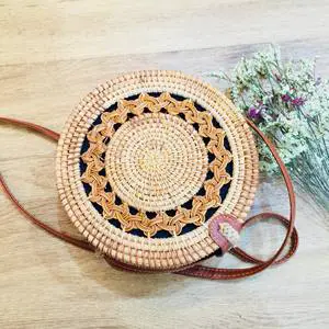 Vietnam Handmade New Item Rattan Basket High Quality Bamboo Wicker Crafts For Home Decoration