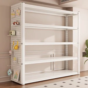 Balcony Storage Rack Multi-Tier Floor-Standing Modern Minimalist 6-Shelf Steel Shelving Unit Display Rack Household