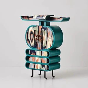Modern Art Style Storage Cabinet - Multifunctional Round Cabinet, Stylish Home Decoration