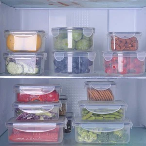 3 In 1 Rectangular Airtight Kitchen Containers Plastic Microwave Food Storage Containers