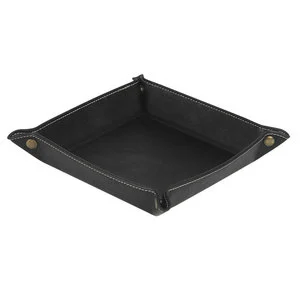 Premium Custom PU Leather Eco-friendly High Quality Desktop Valet Foldable Jewelry Dice Rolling Vanity Storage Organizer Tray