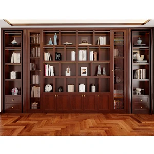 Custom Wood Bookshelf for Home Living Room Display Bedroom Bookcase Locker Storage Rack for Library Use