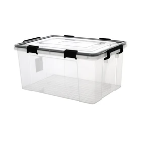 Modern 650ml Transparent PP Plastic Storage Box Moisture-Proof Seal 10kg Capacity Organizer for Clothes Dry Kids Toys