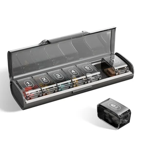 Glosen 8335 7-Day Portable PP+ABS Multi-Functional Pill Organiser-Travel Medicine Box with Customizable Colors Logo-Medical Kit
