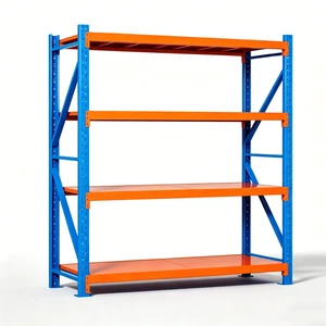 5/6 Layer Heavy Duty Shelving Steel Warehouse Shelves Adjustable Industrial Boltless Storage Rack 100kg Garage Metal Q235 Shelf