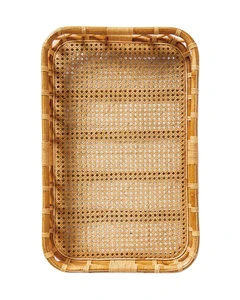 Rectangular Basket Wicker & Woven Tray Braided Water Fruit Basket for Serving Woven Tray Straw Tray