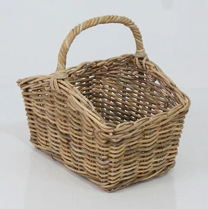 Modern Rattan Square Picnic Basket for Hotel & Villa Use Outdoor Storage Kitchen & Apartment Home Furniture
