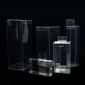 Custom Size PET Recyclable Rectangle Folding Gift Box OEM Clear Plastic Packaging Retail Box