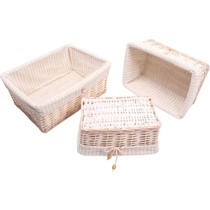 Natural Willow Woven Basket Stylish & Sustainable Daily Storage Solution Handmade Rattan Basket Packaged in Cartons