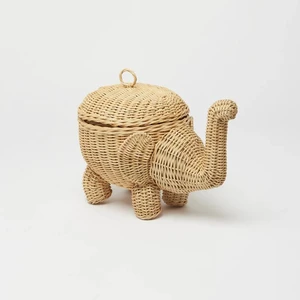 Creative Rattan Elephant Shaped Storage Wicker Basket Other Storage Baskets