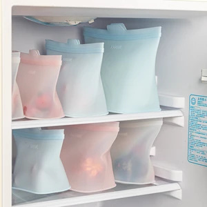 Platinum Cured Silicone Food Storage Bags, Reusable Stand Up Leakproof Containers For Freezer Microwave, BPA Free & Food Safe