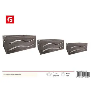 3 Sets of Home Decorative Storage Boxes Wooden Box Collection for Stylish Organization