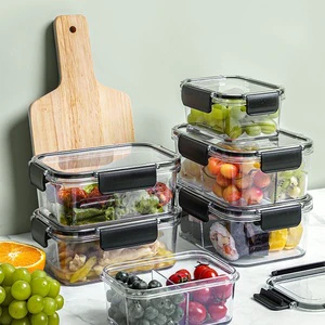Cedar Space Wholesale Fruit Fresh-Keeping Box Food Grade Minimalist Sealed Plastic Refrigerator Storage Container With Lid