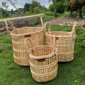 Eco-friendly water hyacinth basket, New design VG0026
