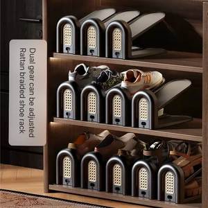 Wholesale Space-saving Double Layer Shoe Racks & Stands for Household Simple Shoe Organizer Adjustable Stackable Shoe Storage