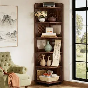 Universal Corner Bookshelf Rack Stylish Display and Storage for Books & Decorations