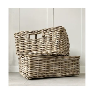 New Rattan Basket for Home Organization and Gift Basket Making from Blue Lotus Superior Material and Safe