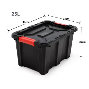DB SX-25 25L Heavy Duty Durable PP Plastic Multifunction Space-Saving Collapsible Eco-Friendly American Style Storage Box