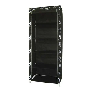 Tenice Portable Dust Free Shoe Rack 5 Tier Storage Shelves Down Door Fits 20 Pairs of Shoes Non Woven Material with Roll WD-5011