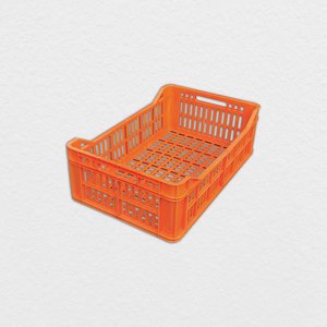 LAR PLF622 25L HDPE Perforated Plastic Crate Stackable Lightweight Food Crate