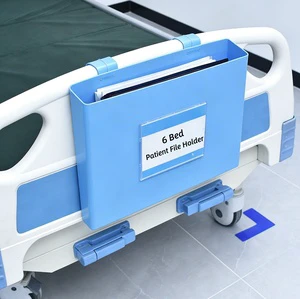 ABS Plastic Over-bed Document Holder with Hook Medical Chart Holder Custom Label Patient Record Holder for Hospital Bed