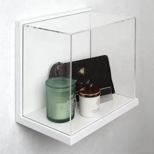 Clear Acrylic Wall-Mounted Storage Bin:Functional Decor for Dining Areas,Bars,or Coffee Stations,Storing with a Modern Aesthetic