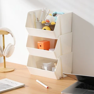 GREENSIDE Multi-functional Desktop Stackable Storage Box Stationery Snack Storage Basket Tea Bag Storage Organization Rack