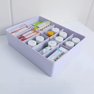 Hospital Pill Distribution Storage Box 5/10/15 Grids Medication Trays Lids Eco-Friendly Durable ABS Plastic Single Tier Modern