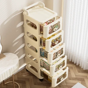 Customized Ground-Mounted Multi-Layer Plastic Storage Cabinet Bedside Removable Storage Free Installation Customized Storage