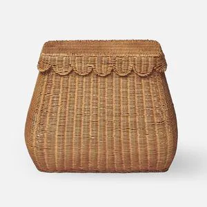 Handmade Artistic Rattan Laundry Basket With Glossy Touch Ideal For Adding Sophistication To Any Household Interior Space
