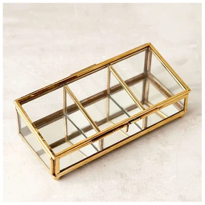 Luxury Decorative Brass Jewelry Storage Organizer with Customizable Color & Logo