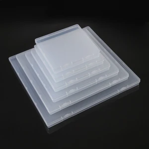 250713 Plastic Square Storage Box, Transparent Plastic File Storage Box, Stackable Desktop Plastic Storage Boxes