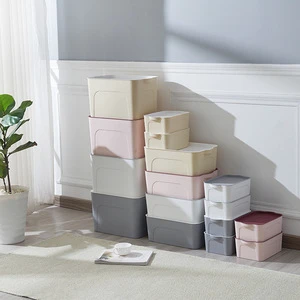 Large Capacity Dustproof Plastic Storage Box with Lid for Clothes Toys Underwear Socks for Organizing Protecting Your Belongings