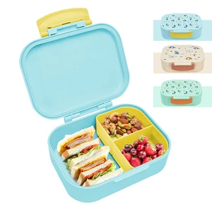 Customized Color Cute BPA Free Plastic Food Container Lunch Box Multi-functional Kitchen Food Storage for Children Kids School