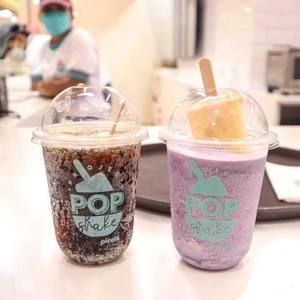 Custom Logo 8/12/14/16/24/32oz PET Clear Plastic Dessert Cups Yogurt Fruit Acai Salad Bowls With Lids