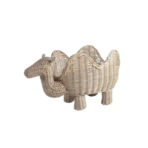 High Quality Eco-Friendly Wicker Rattan Animal Baby Basket Storage Organizer Home Decor From Vietnam Manufacturer