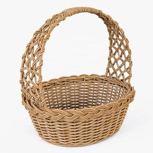 High Quality Natural Rattan Wicker Gift Basket Flower Basket for Holiday Wholesales Made in Vietnam
