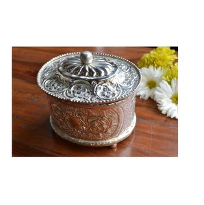 Luxury High Quality Metal Storage Box with Carved Design Elegant Decorative Organizer for Home Office Tabletop by Tradebyd