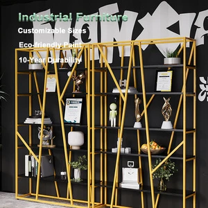 Wholesale Creative Wrought Iron Storage Rack Space-Saving Design for Home Furniture Small Office & Living Room Decorative Shelf