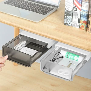 2pcs/set Injection Technics Plastic Storage Organizer Drawer Square Shape under Desk Storage for Office Home Use Free Sample