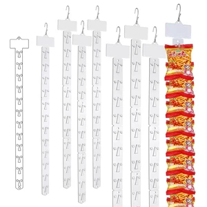 Eco-Friendly Food Grade Grocery PP Snacks Hanger Supermarket Display Rack Hanging Plastic Strips