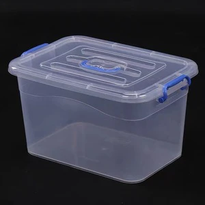 4L PP Plastic Injection-Molded Rectangle Multi-Functional Transparent Durable Lid Portable Storage Container Toy Organizer