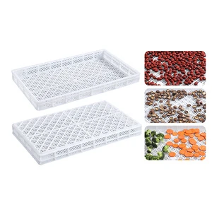 Food Grade Plastic Storage Tray With Grid Large Mesh Shallow Plastic Tray