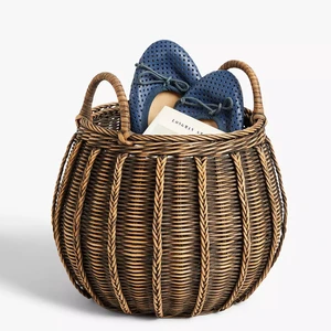 Wholesale Amazing Brown Rattan Small Round Storage Basket Handmade in Vietnam