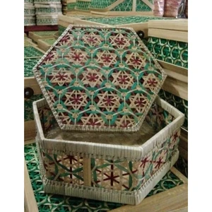 Komodoin Indonesia Eximbank Handcrafted Bamboo Eco-Friendly Multifunctional Space-Saving Decorative Storage Box Sturdy Natural